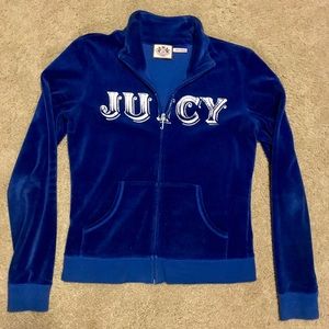 Juicy couture cobalt blue velour jacket